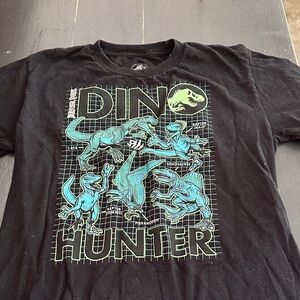 Dino Hunter Black Kids T-Shirt